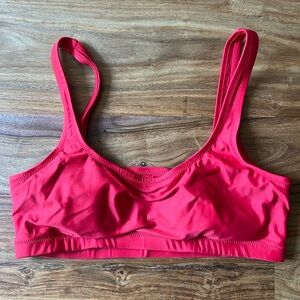 Girlfriend Collective Red Swimsuit Top (Size Medium)